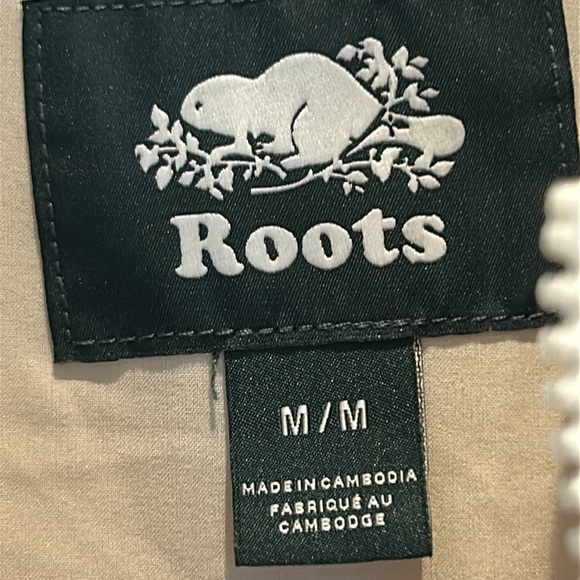 Roots Outdoors Cream Sherpa Quarter-Zip Pullover Size M - Picture 8 of 16